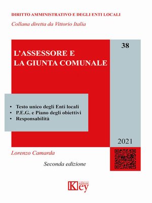 cover image of L'assessore e la giunta comunale